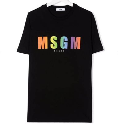 T-shirt nera msgm bambino