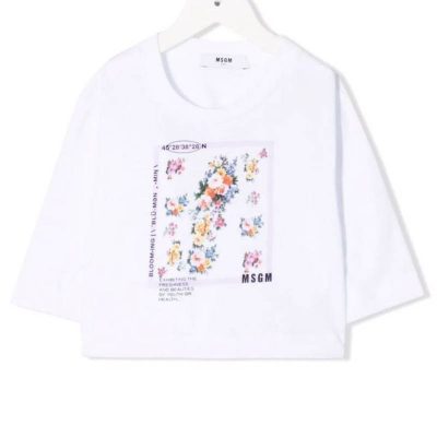 T-shirt fiori msgm bambina