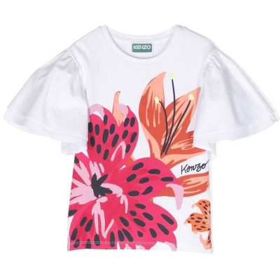 T-shirt fiori kenzo bambina