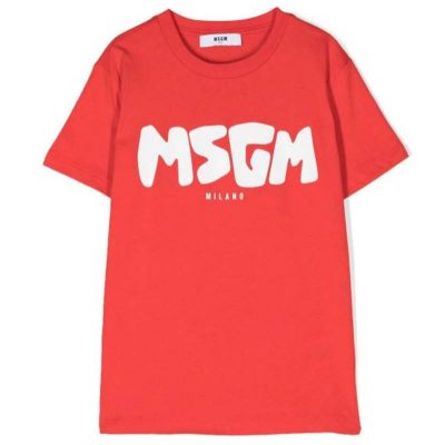 T-shirt rossa msgm kids