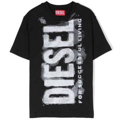 T-shirt nera diesel kids