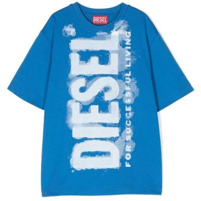 T-shirt turchese diesel kids